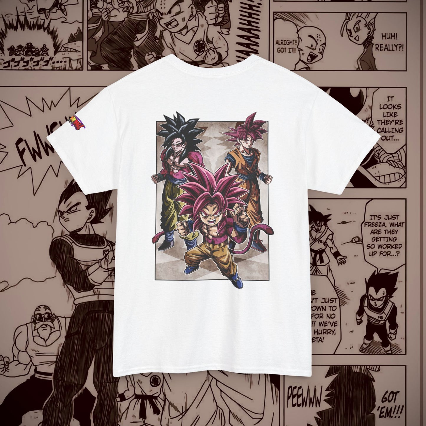 Dragon Ball Unisex Heavy Cotton Tee - Adult &Kid Goku Super Saiyan 4