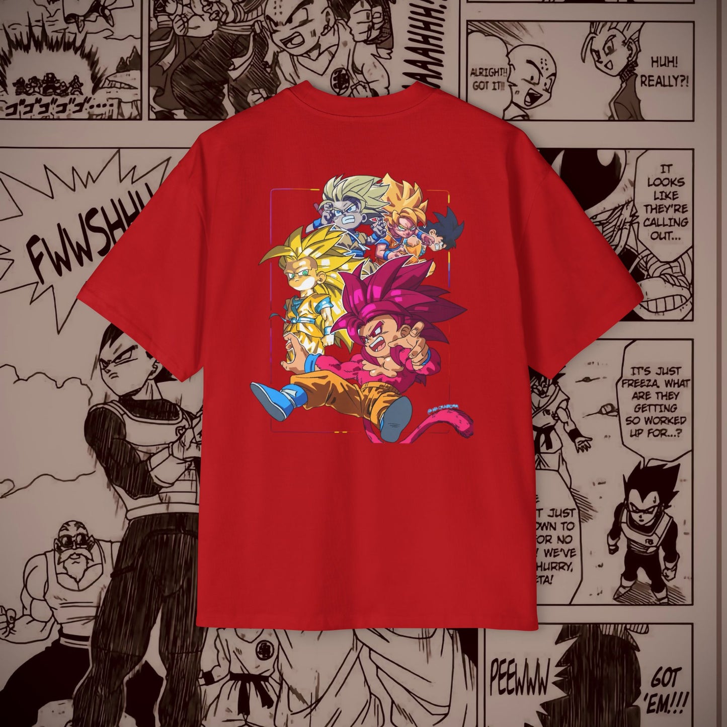Dragon Ball Z Men's Oversized Tee - Retro Anime Graphic T-Shirt