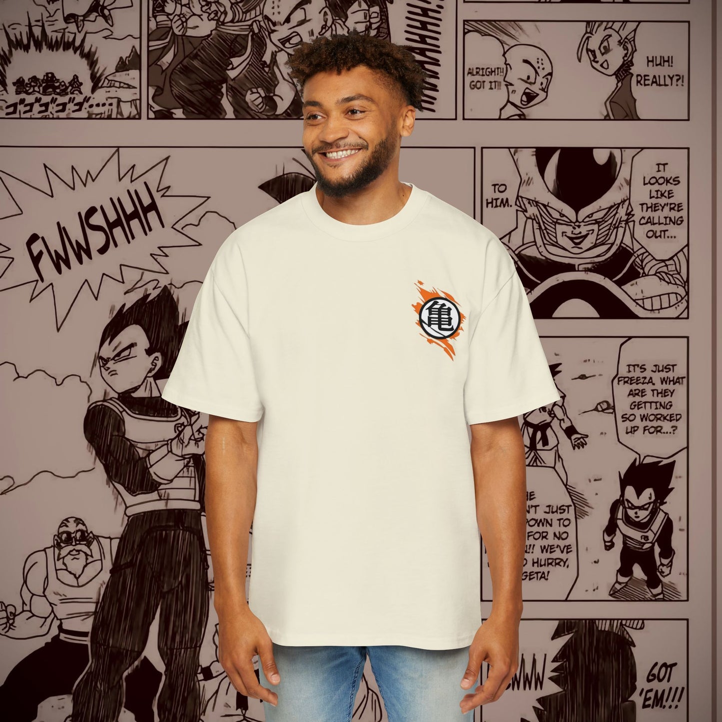 Goku Oversized Anime Tee - Dragon Ball Z Design - Perfect for Fans & Gift
