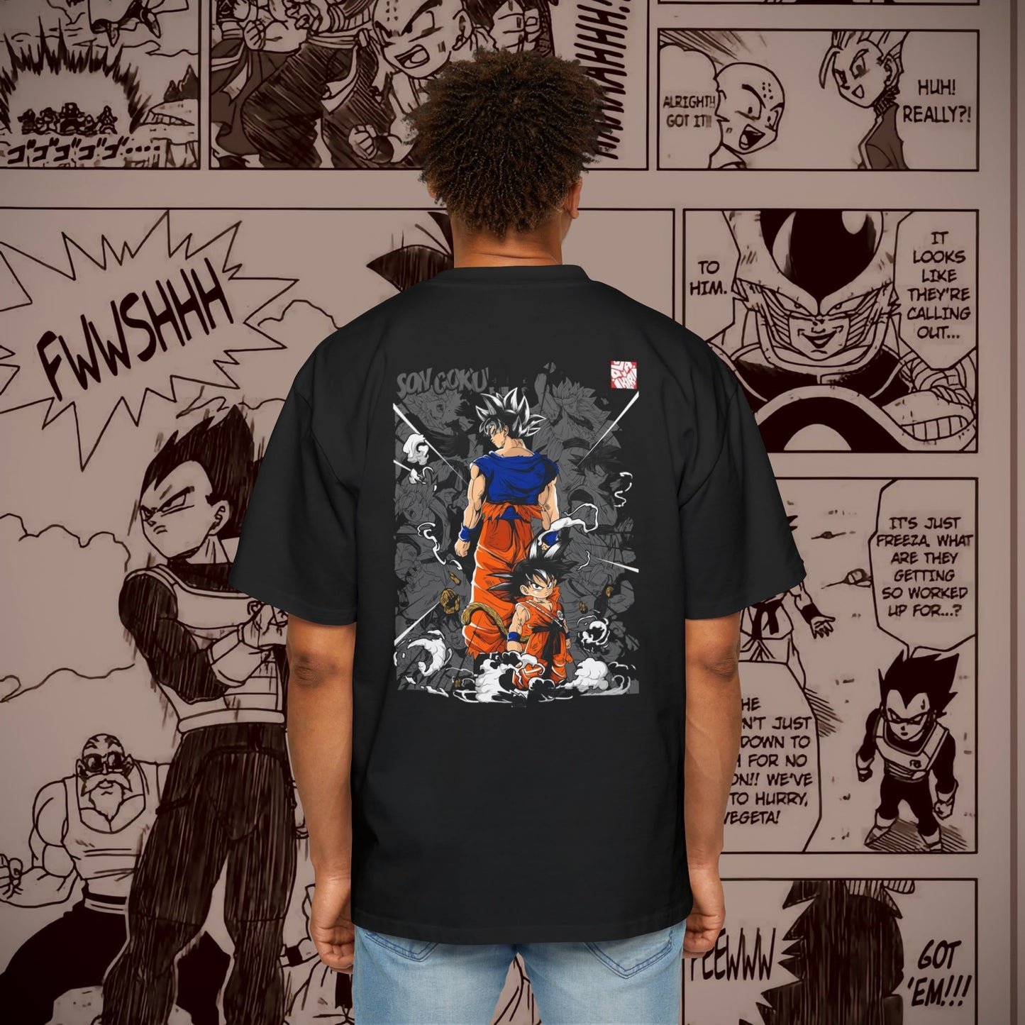Goku Oversized Anime Tee - Dragon Ball Z Design - Perfect for Fans & Gift