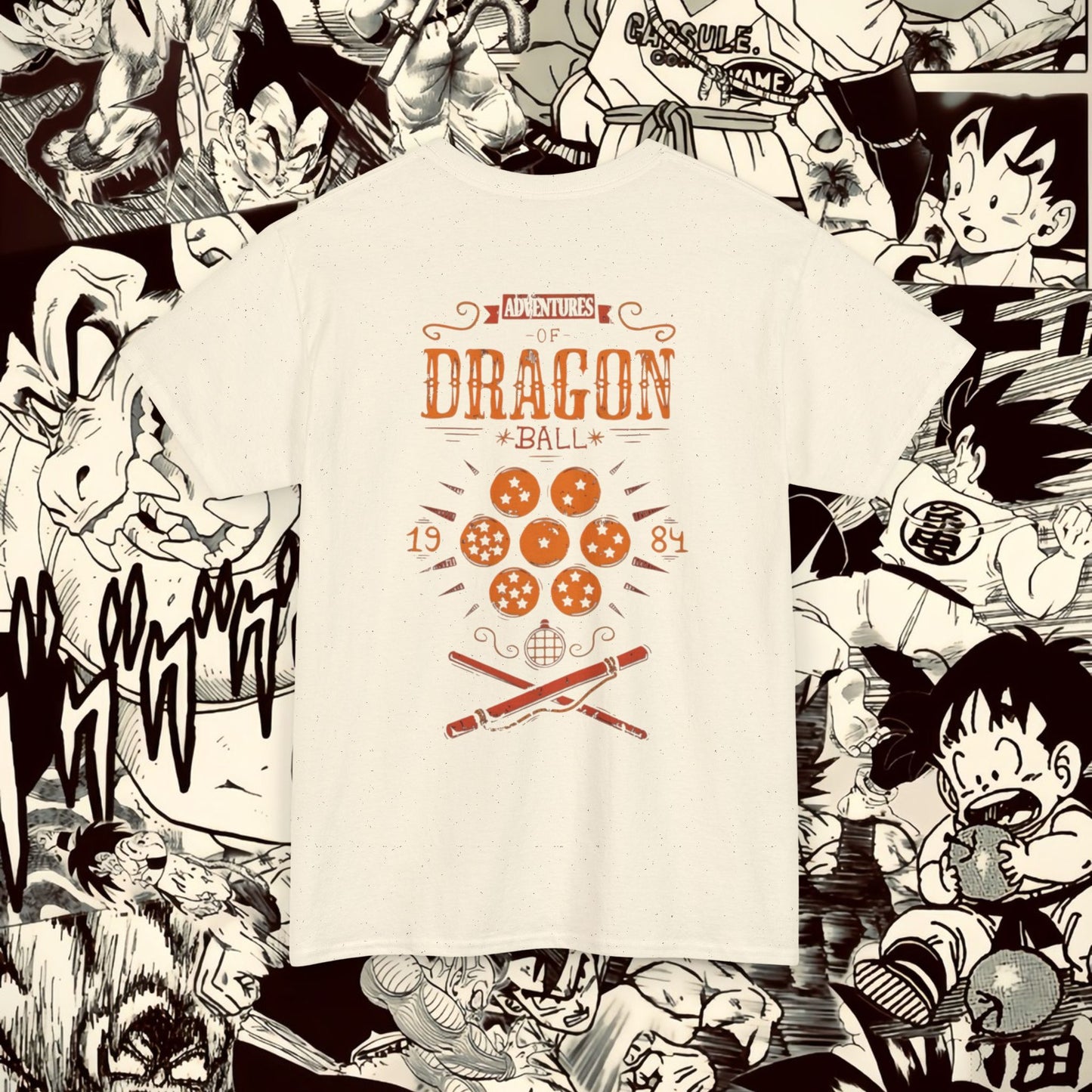 Dragon Ball Adventures Unisex Heavy Cotton Tee - Retro Anime T-Shirt
