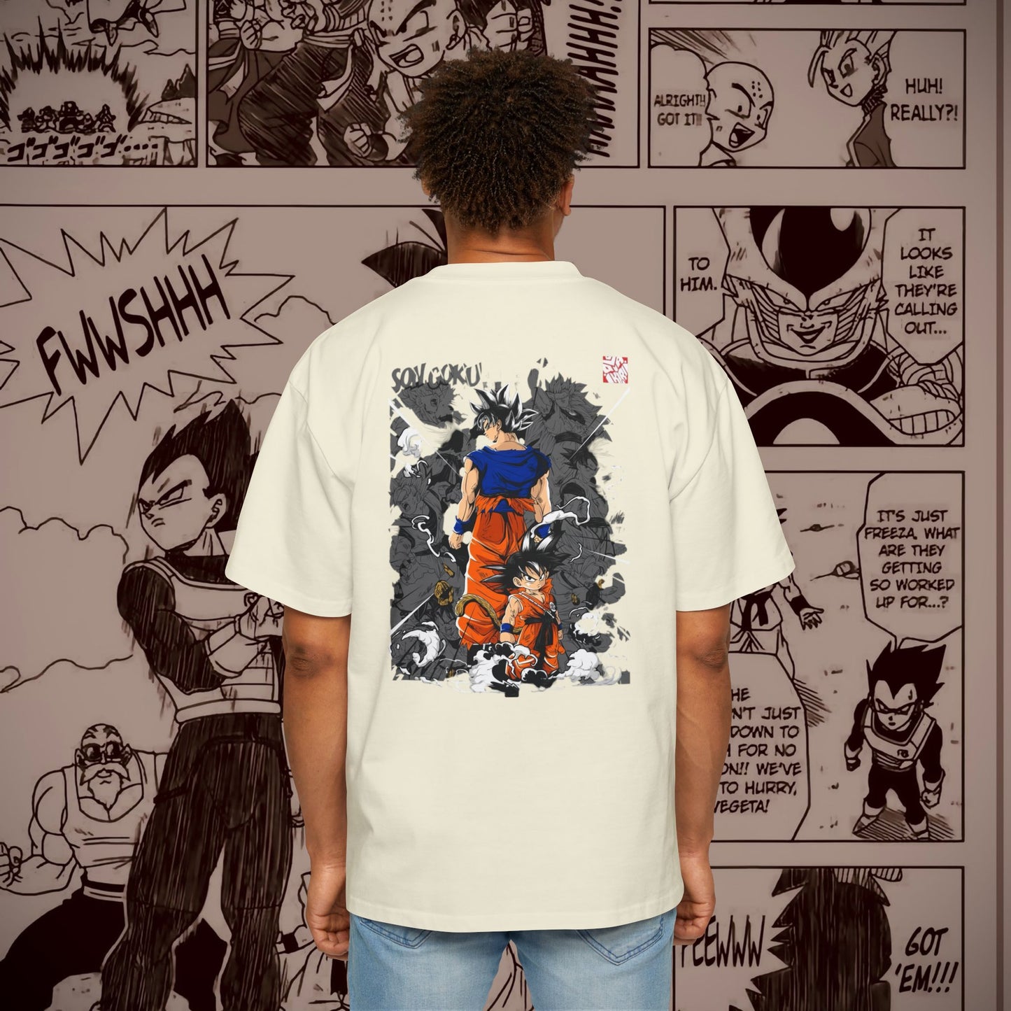 Goku Oversized Anime Tee - Dragon Ball Z Design - Perfect for Fans & Gift