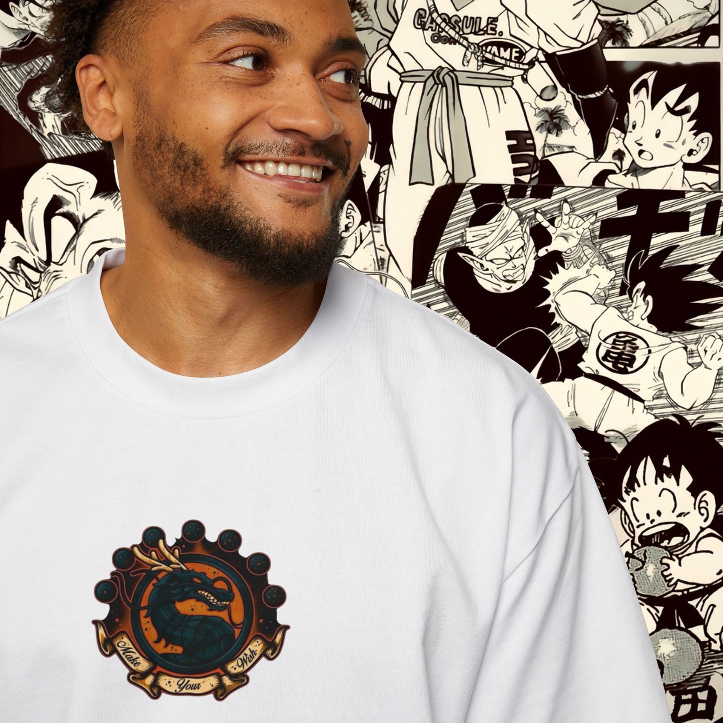 Shenron Dragonball Inspired Heavy Oversized Tee - Vintage Anime Graphic Shirt