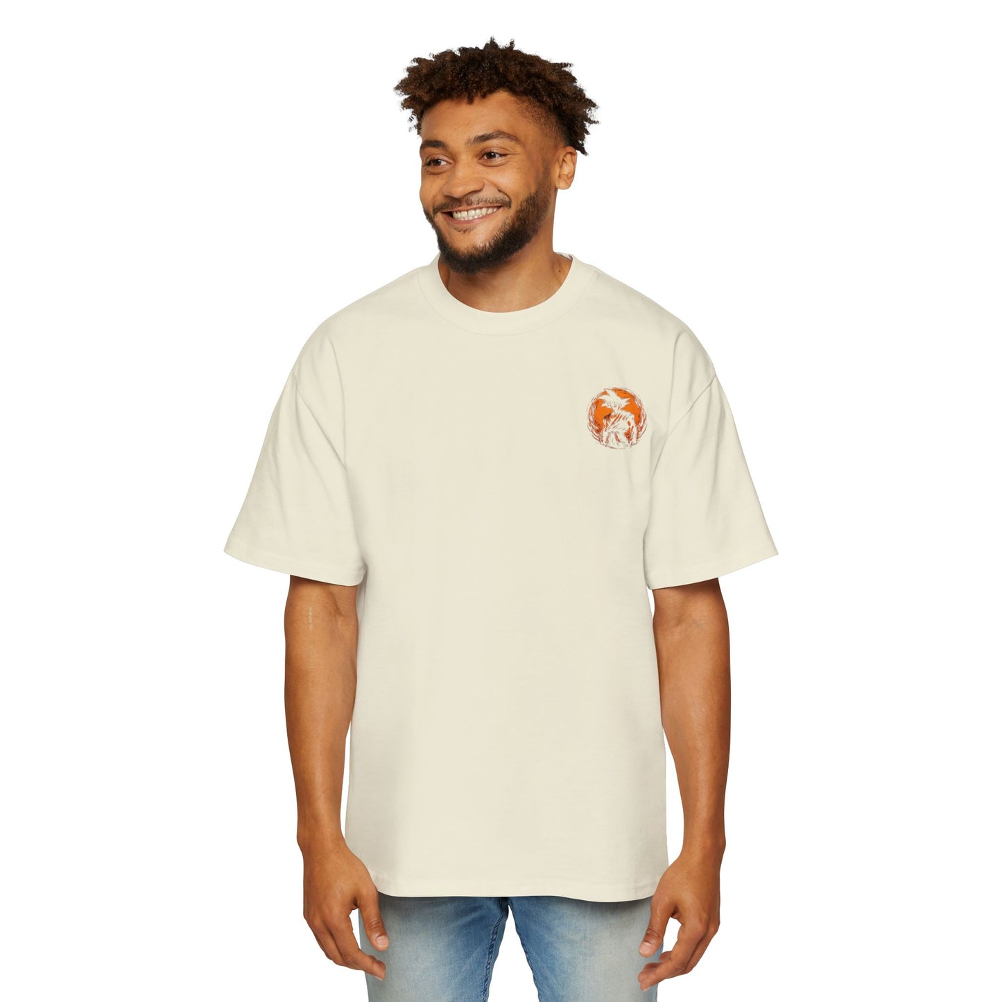 Goku x Gohan: Limitless Men's Heavy Oversized Tee, Graphic Tee, Casual Wear, Streetwear, Unisex Style