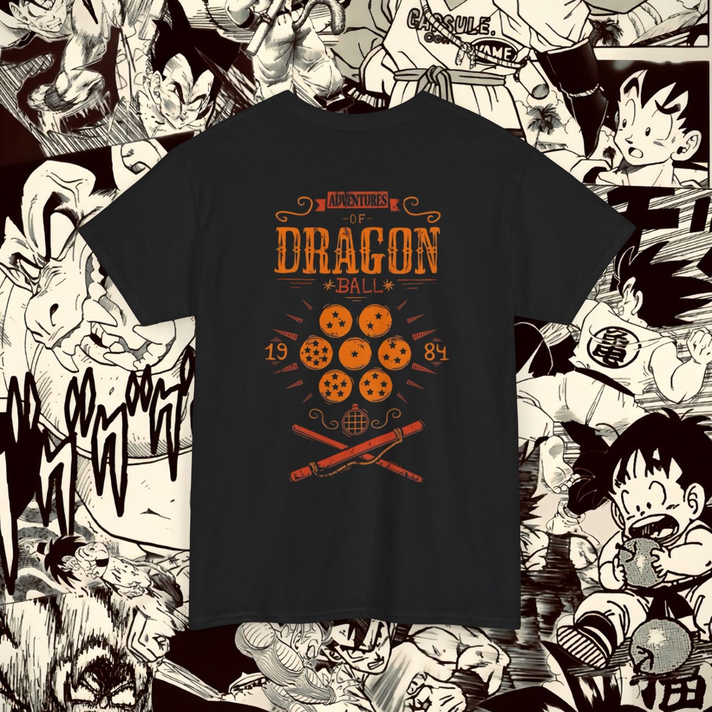 Dragon Ball Adventures Unisex Heavy Cotton Tee - Retro Anime T-Shirt