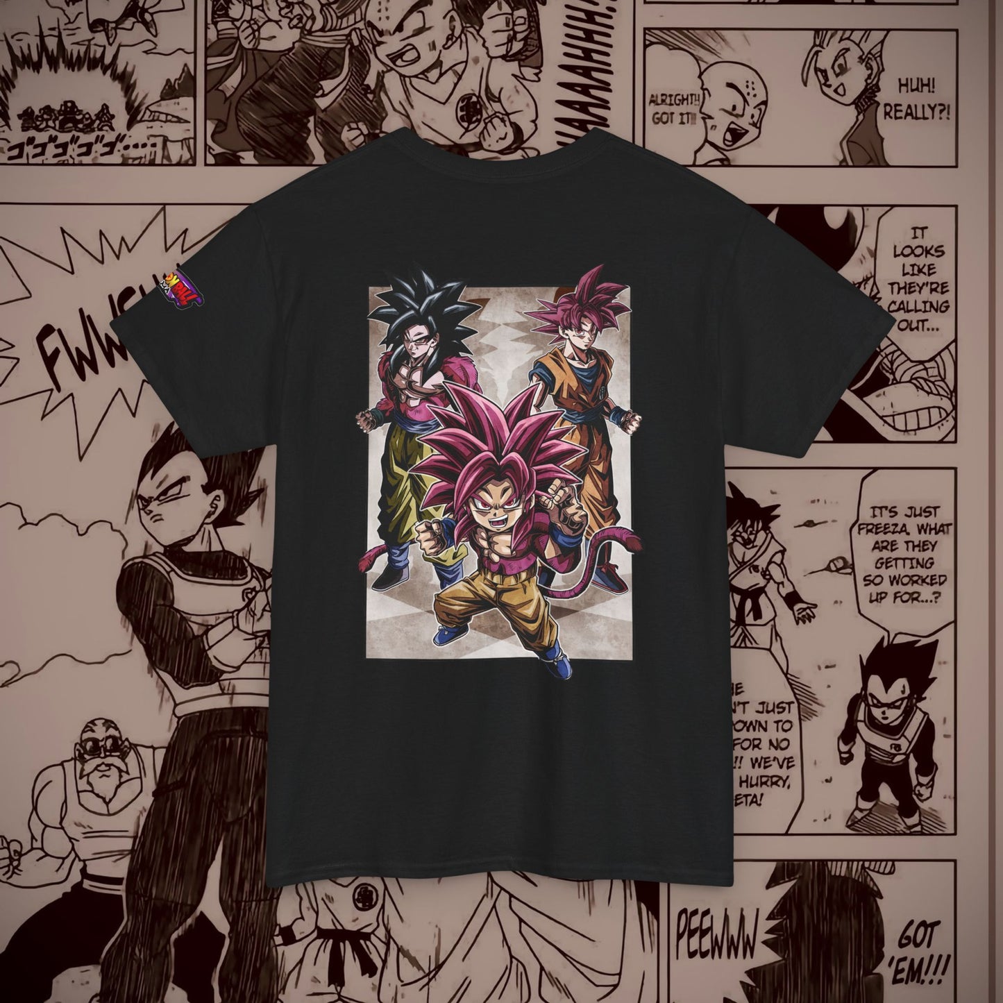 Dragon Ball Unisex Heavy Cotton Tee - Adult &Kid Goku Super Saiyan 4