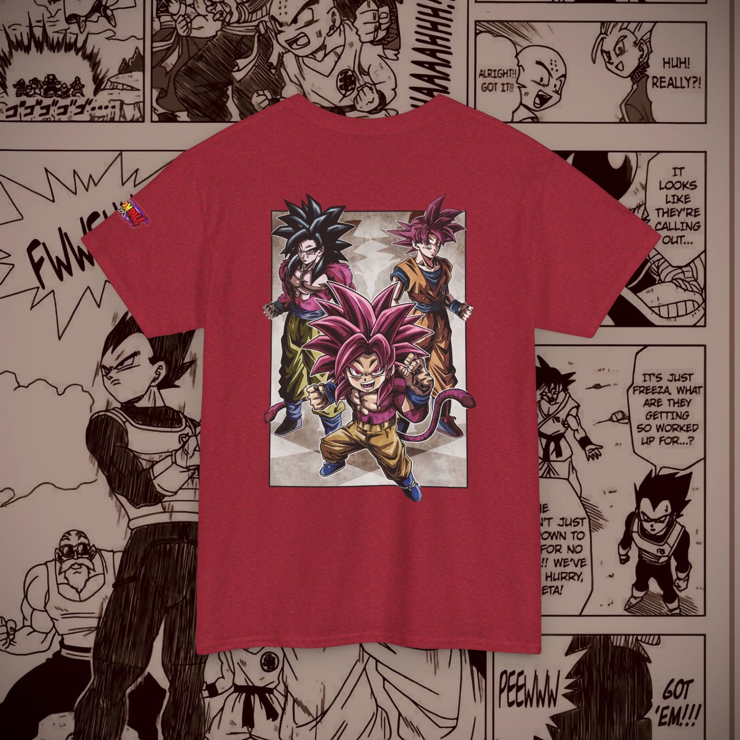 Dragon Ball Unisex Heavy Cotton Tee - Adult &Kid Goku Super Saiyan 4