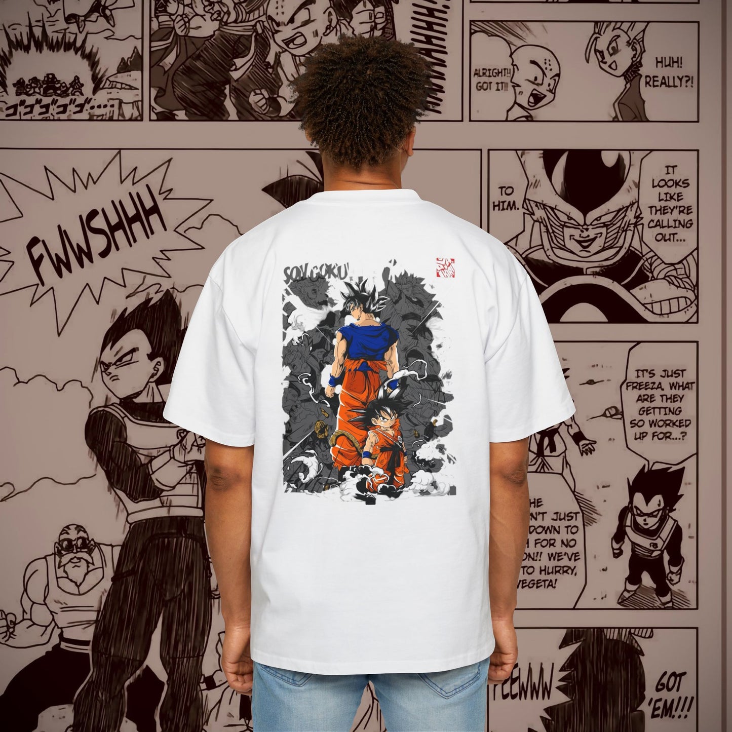 Goku Oversized Anime Tee - Dragon Ball Z Design - Perfect for Fans & Gift