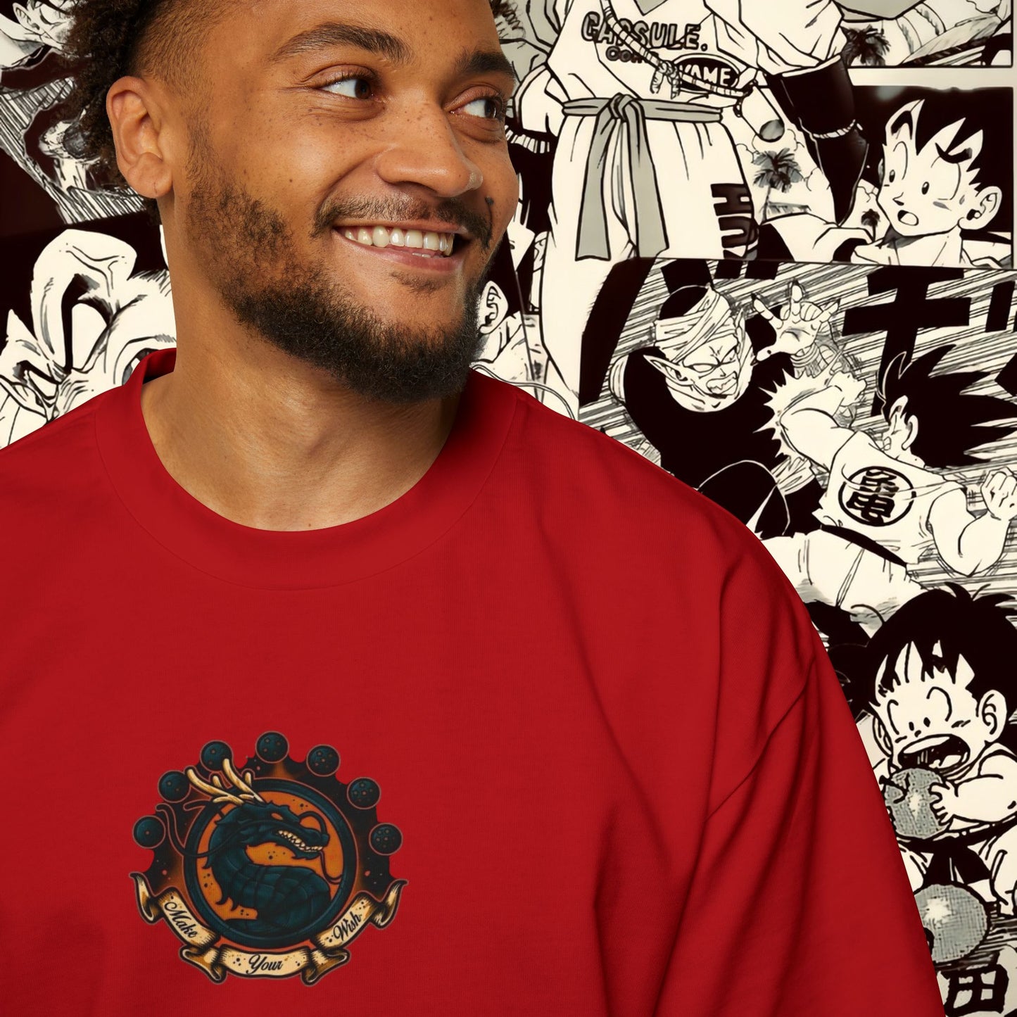 Shenron Dragonball Inspired Heavy Oversized Tee - Vintage Anime Graphic Shirt