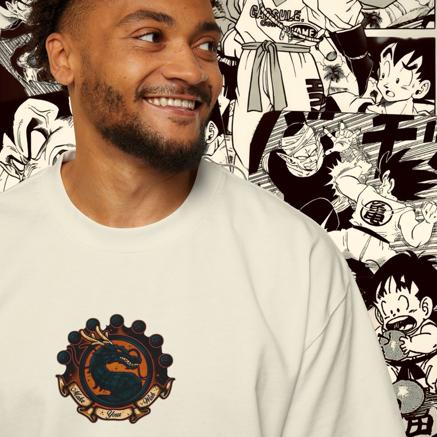 Shenron Dragonball Inspired Heavy Oversized Tee - Vintage Anime Graphic Shirt