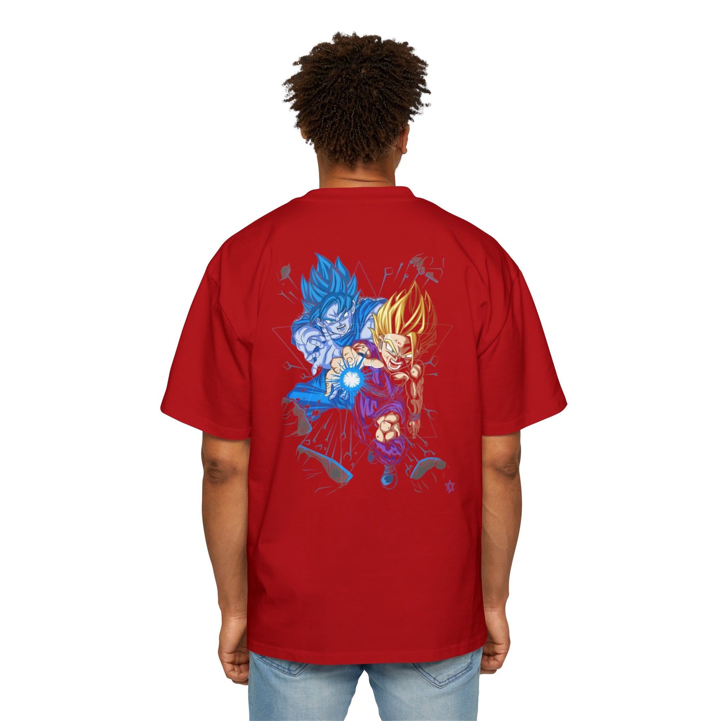 Goku x Gohan: Limitless Men's Heavy Oversized Tee, Graphic Tee, Casual Wear, Streetwear, Unisex Style