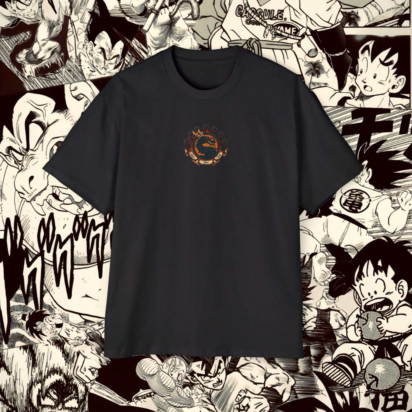 Shenron Dragonball Inspired Heavy Oversized Tee - Vintage Anime Graphic Shirt