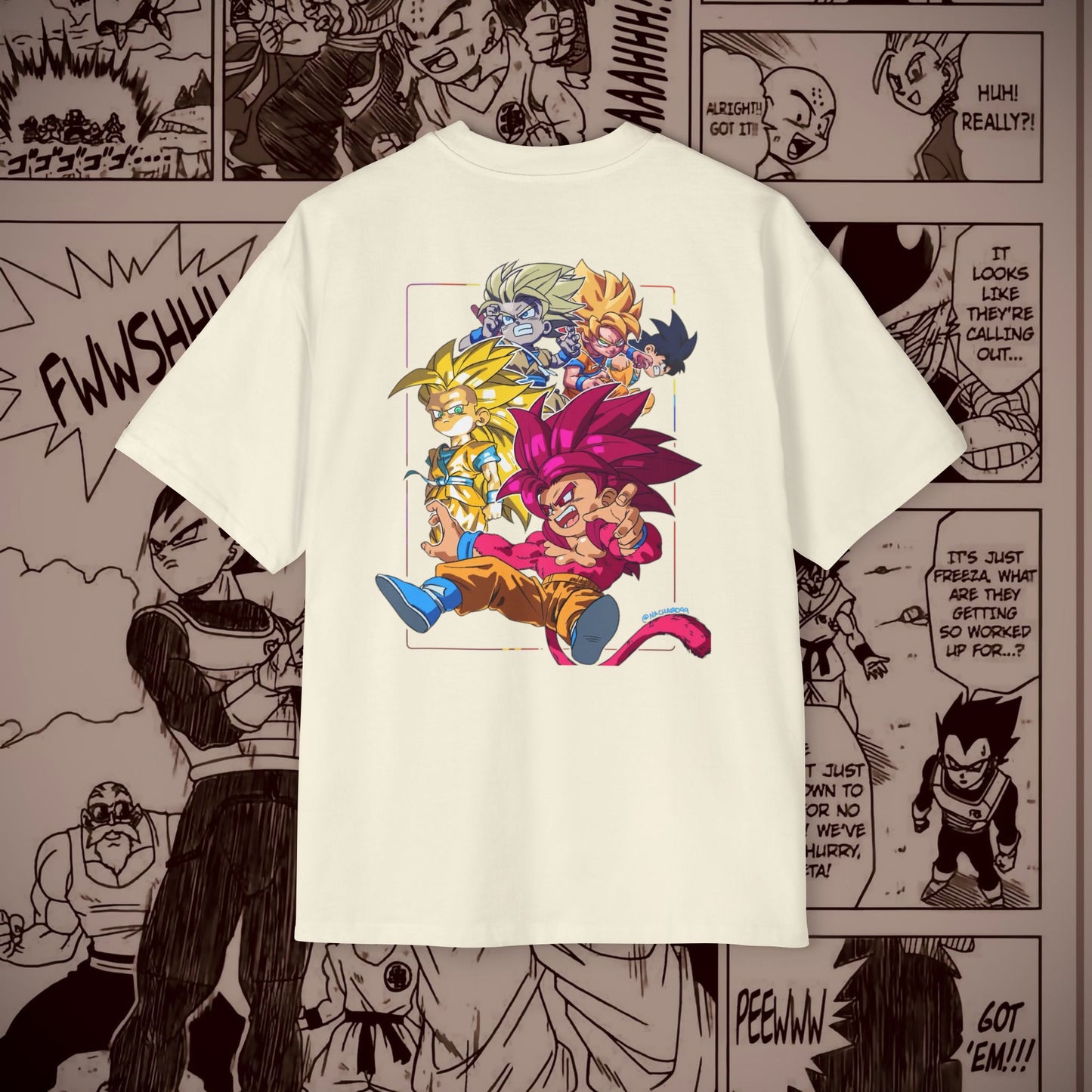 Dragon Ball Z Men's Oversized Tee - Retro Anime Graphic T-Shirt