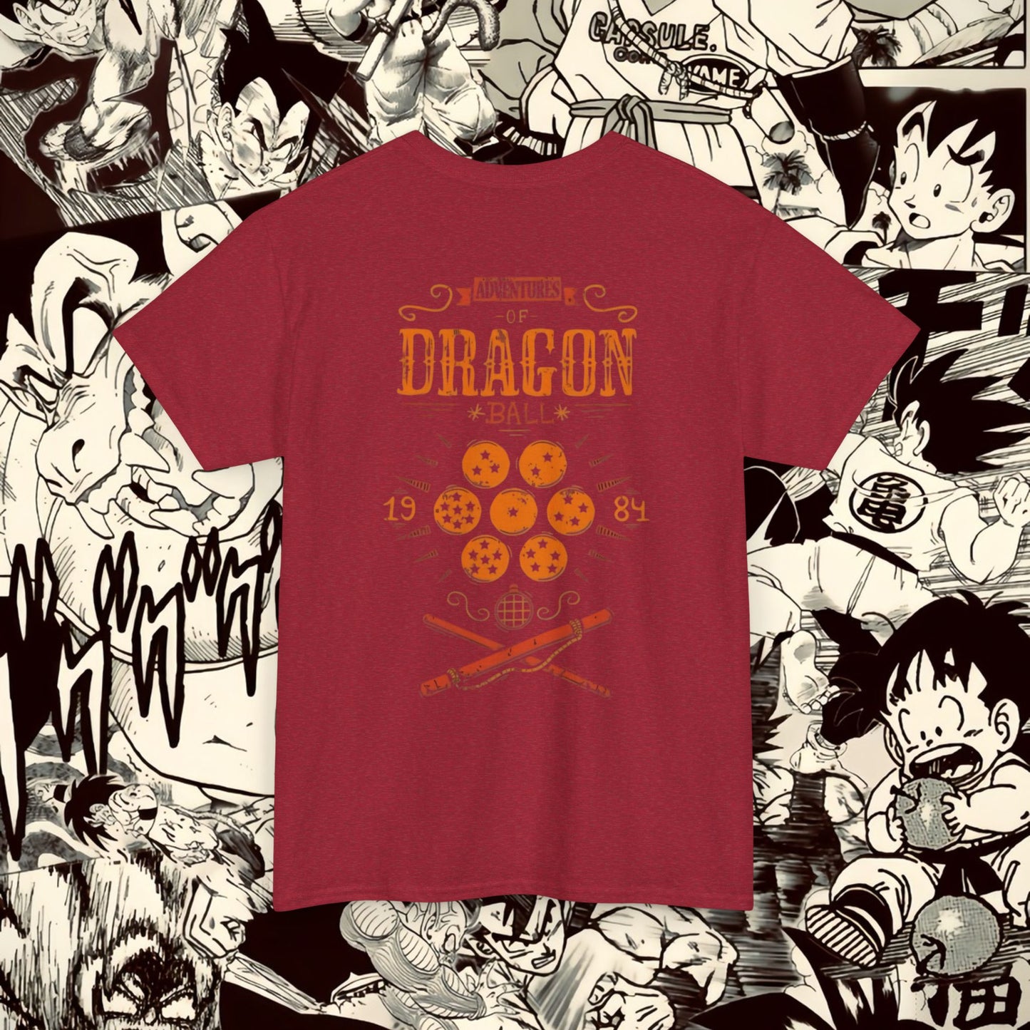 Dragon Ball Adventures Unisex Heavy Cotton Tee - Retro Anime T-Shirt