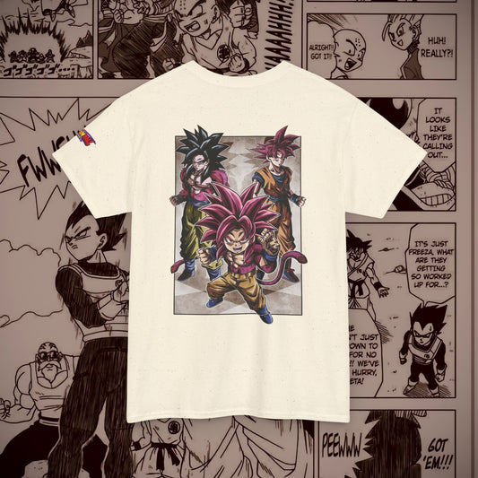 Dragon Ball Unisex Heavy Cotton Tee - Adult &Kid Goku Super Saiyan 4